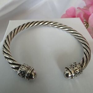Vintage Sterling Silver Twist Cuff Bracelet